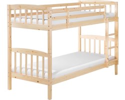 BELIANI REVIN - Stapelbed - Lichtbruin - 90 x 200 cm - Dennenhout