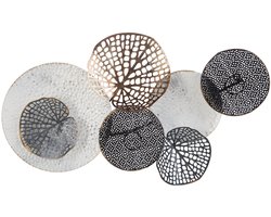 BELIANI RHODIUM - Wanddecoratie - Wit - Metaal