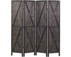 BELIANI RIDANNA - Kamerscherm - Donkerbruin - Hout