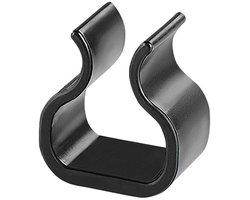 BELIANI RIETI - Verbindingsklemmen (6 stuks) - Zwart - Synthetisch materiaal