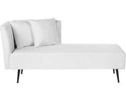 BELIANI RIOM - Chaise longue - Gebroken wit - Linkszijdig - Stof