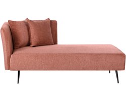 BELIANI RIOM - Chaise longue - Rood - Linkszijdig - Stof