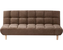 BELIANI RISOR - Slaapbank - Bruin - Polyester