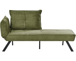 BELIANI ROCAMADOUR - Chaise longue - Groen - Linkszijdig - Stof