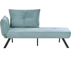 BELIANI ROCAMADOUR - Chaise longue - Lichtblauw - Linkszijdig - Stof