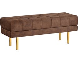 BELIANI ROSEVILLE - Bankje - Donkerbruin - Fluweel