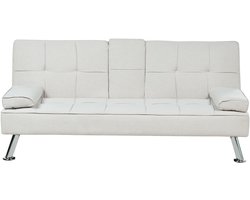 BELIANI ROXEN - Slaapbank 3-zits - Lichtbeige - Polyester