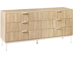 BELIANI ROYALLA - Ladekast met 6 lades - Lichtbruin - MDF