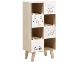 BELIANI RUPERT - Boekenkast - Lichthout/Wit - MDF