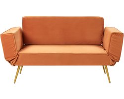 BELIANI SAARELA - Slaapbank - Oranje - Fluweel