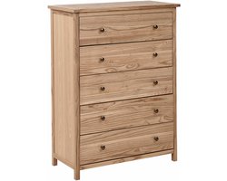 BELIANI SALTON - Ladekast met 5 lades - Lichte houtkleur - Sassafras