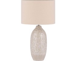 BELIANI SALZA - Tafellamp - Beige - Keramiek