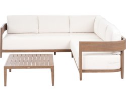 BELIANI SAMPIERI - Loungeset 5-zits - Bruin - Aluminium
