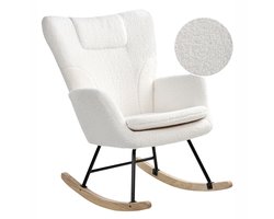 BELIANI SANDVE - Schommelstoel - Wit - Bouclé