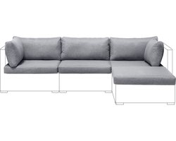 BELIANI SANO II - Tuinkussenhoezen set - Lichtgrijs - Polyester