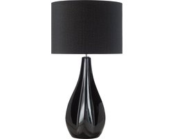BELIANI SANTEE - Tafellamp - Zwart - Porselein
