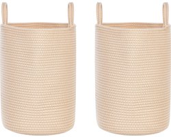 Beliani SARYK - Manden set van 2 - Beige - Katoen
