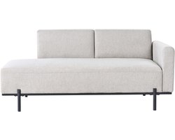 BELIANI SAVASSE - Chaise longue - Lichtgrijs - Kunstlinnen