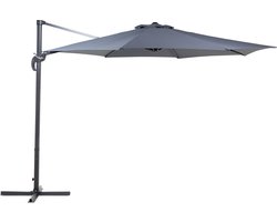 Beliani SAVONA - Zweefparasol - Grijs - Kunststof