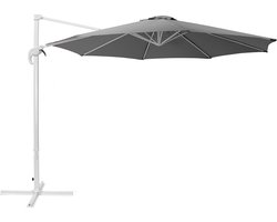 Beliani SAVONA - Zweefparasol - Grijs - Kunststof