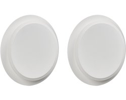 BELIANI SEMNON - Set van 2 Wandlampen - Wit - Aluminium