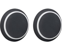 BELIANI SEMNON - Set van 2 Wandlampen - Zwart - Aluminium