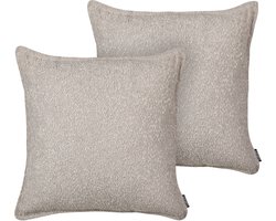 BELIANI SENECIA - Sierkussen set van 2 - Beige - Teddystof