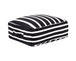 BELIANI SETTAT - Vloerkussen - Zwart - 50 x cm - Katoen