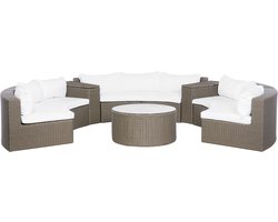 Beliani SEVERO - Loungeset voor 9 - Bruin - PE rotan