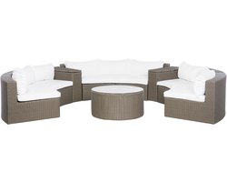 BELIANI SEVERO - Loungeset voor 9 - Donkerbruin - PE rotan