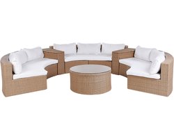BELIANI SEVERO - Loungeset voor 9 - Zandbeige - PE rotan