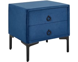 BELIANI SEZANNE - Nachtkastje - Marineblauw - Fluweel