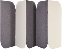 BELIANI SHADY - Kamerscherm - Grijs/beige - 400 x 160 cm - Polyester