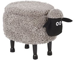 BELIANI SHEEP - Hocker - Grijs - Polyester