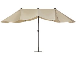 BELIANI SIBILLA - Parasol - Taupe - 460 cm - Polyester