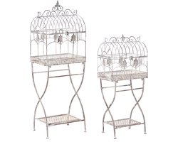 BELIANI SICILY - Set van 2 rekken - Grijs - IJzer