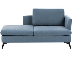 BELIANI SIEVOZ - Chaise longue - Blauw - Rechtszijdig - Polyester