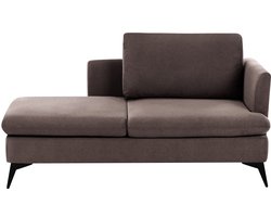 BELIANI SIEVOZ - Chaise longue - Bruin - Rechtszijdig - Polyester