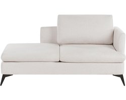 BELIANI SIEVOZ - Chaise longue - Lichtbeige - Rechtszijdig - Polyester
