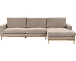 BELIANI SIGGARD - Hoekbank - Taupe - Linkszijdig - Polyester