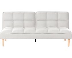 BELIANI SILJAN - Slaapbank 3-zits - Gebroken wit - Polyester