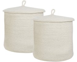 BELIANI SILOPI - Mand set van 2 - Gebroken wit - Katoen