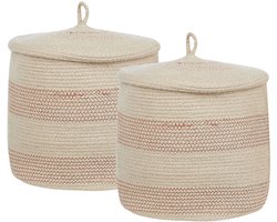 BELIANI SILOPI - Mand set van 2 - Lichtbeige - Katoen