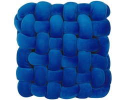 BELIANI SIRALI - Sierkussen - Marineblauw - 30 x 30 cm - Fluweel