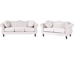 BELIANI SKIEN - Bankenset - Lichtbeige - Fluweel