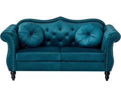 BELIANI SKIEN - Tweezitsbank - Groenblauw - Fluweel