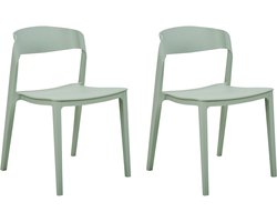 BELIANI SOMERS - Eetkamerstoel set van 2 - Mintgroen - Plastic