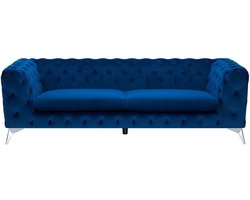BELIANI SOTRA - Chesterfield bank - Marineblauw - Fluweel