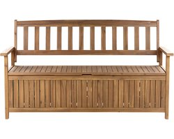 BELIANI SOVANA - Bank met opbergruimte - Lichte houtkleur - Acaciahout