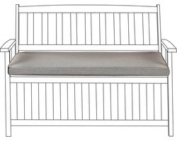 BELIANI SOVANA - Stoelkussen - Lichtgrijs - Polyester